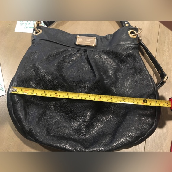 MARC JACOBS Black Tumbled Leather Top Handle Crossbody Women’s Workwear Satchel - Picture 6 of 13